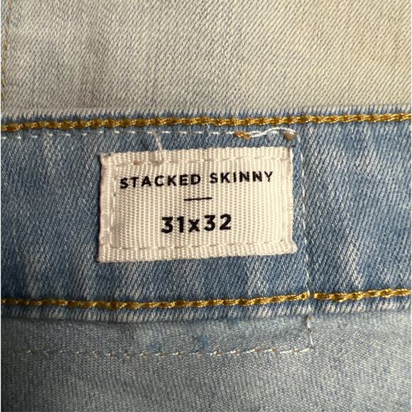 PacSun Men’s Stretch Light Indigo Stacked Skinny Jeans Size 31X32 - Picture 7 of 11